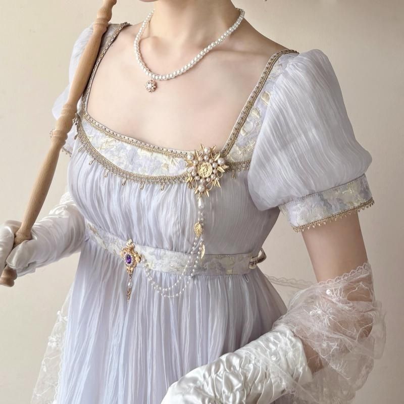 Women'S Green Formal Wear - Gaun Lolita Buatan Tangan Model Regency