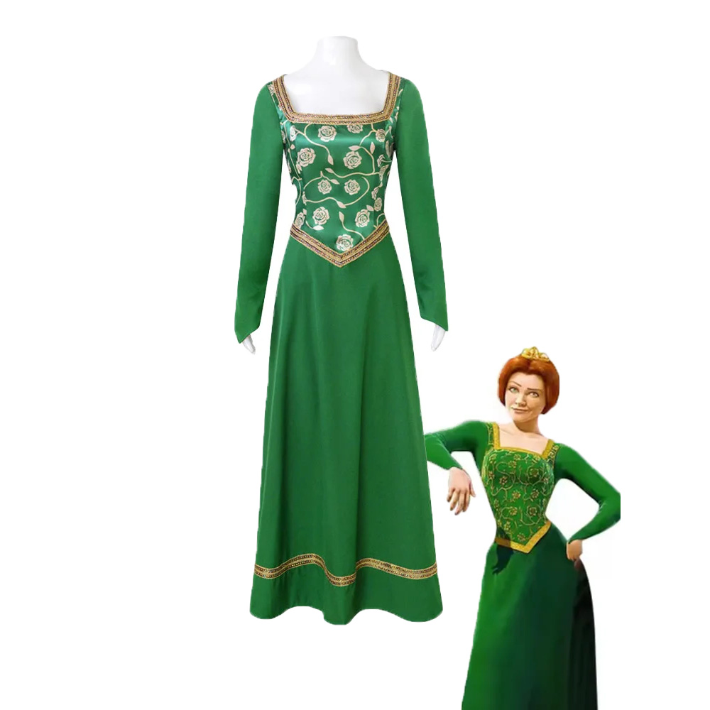 Women'S Green Formal Wear - Kostum Wanita Cosplay Film Monster Princess