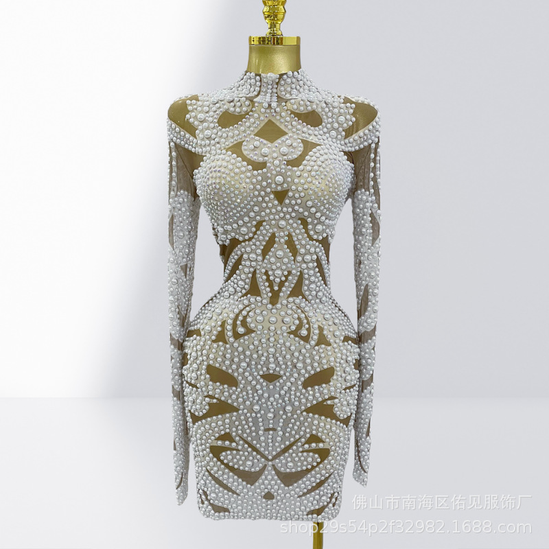 Women Formal Wear H&M - Gaun Mini Mewah Berbahan Mesh Transparan