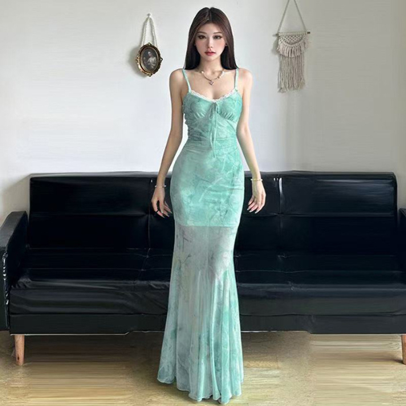 Women'S Green Formal Wear - Gaun Pantai Musim Panas Wanita, Model