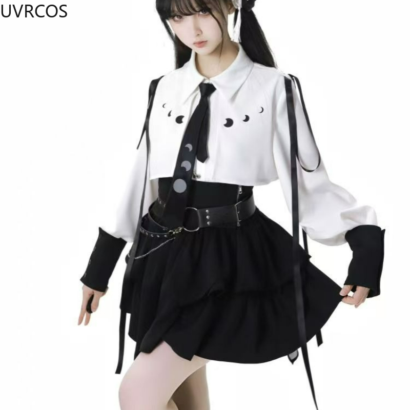 Y2k Kemeja Gotik Antik Wanita  - Japanese Women Formal Wear ulasan dan harga