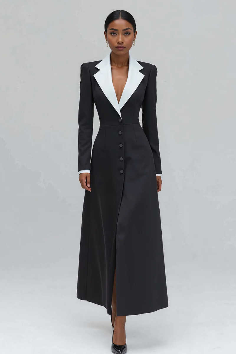 Jaket Blazer Panjang Wanita A  - Women Formal Wear With Tie ulasan dan harga