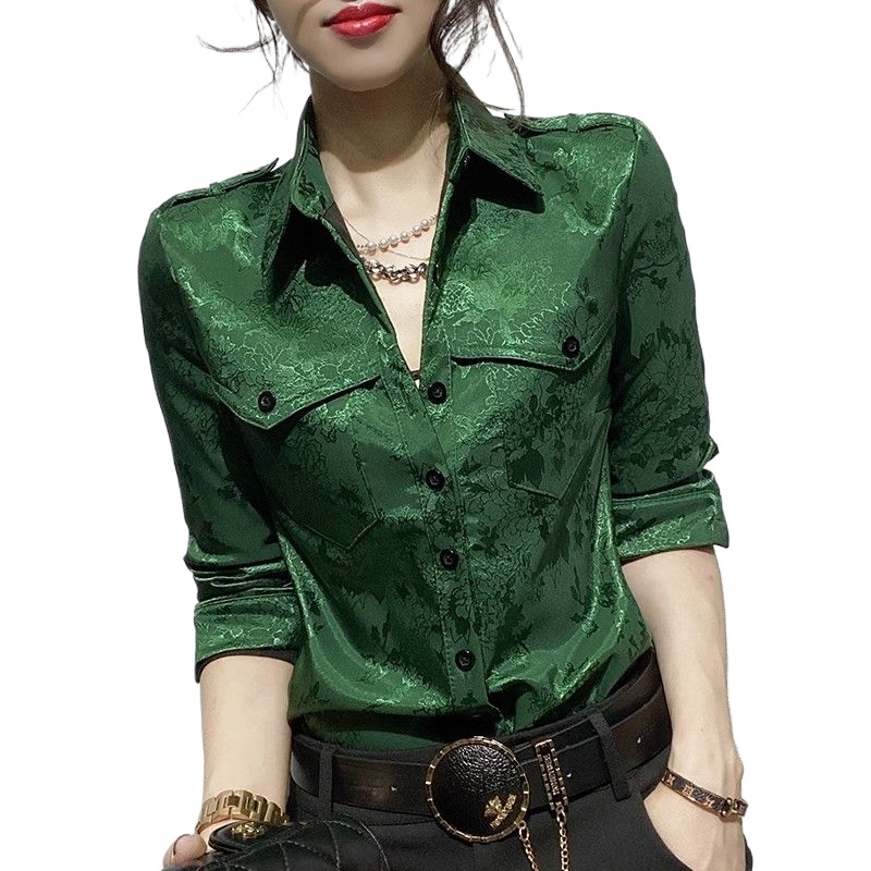 Blus lengan panjang penuh wani - Women'S Green Formal Wear ulasan dan harga