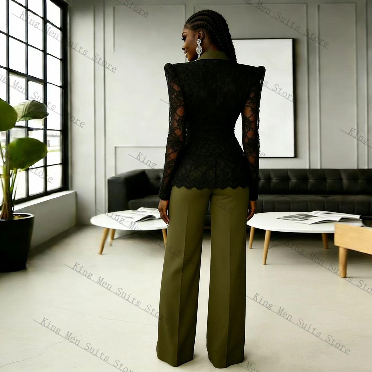 Set Setelan Wanita Renda Hitam - Women'S Green Formal Wear ulasan dan harga
