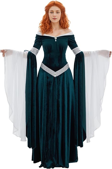 DAIZBELLA Kostum Renaisans Aba - Women'S Green Formal Wear ulasan dan harga
