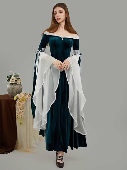 DAIZBELLA Kostum Renaisans Aba - Women'S Green Formal Wear ulasan dan harga