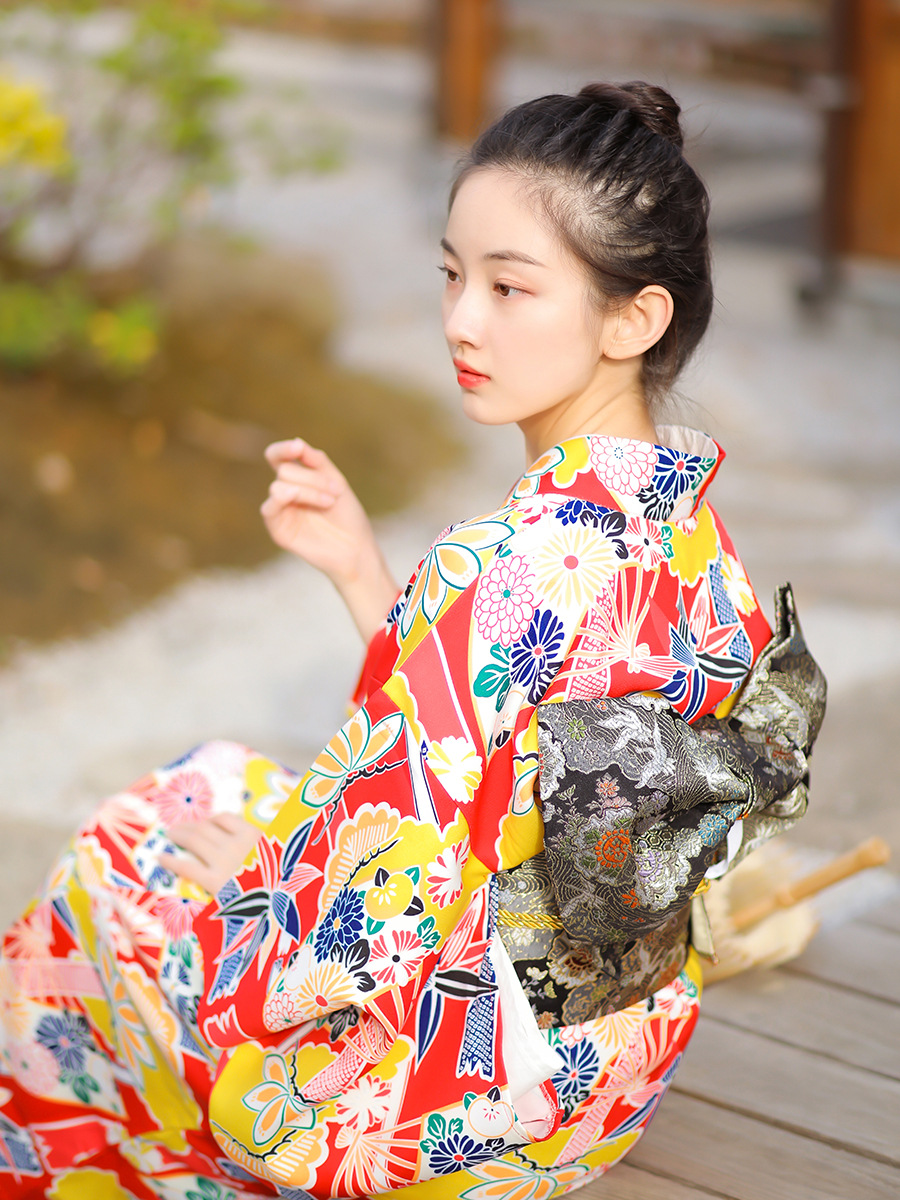 Kimono Tradisional Jepang Wani - Japanese Women Formal Wear ulasan dan harga