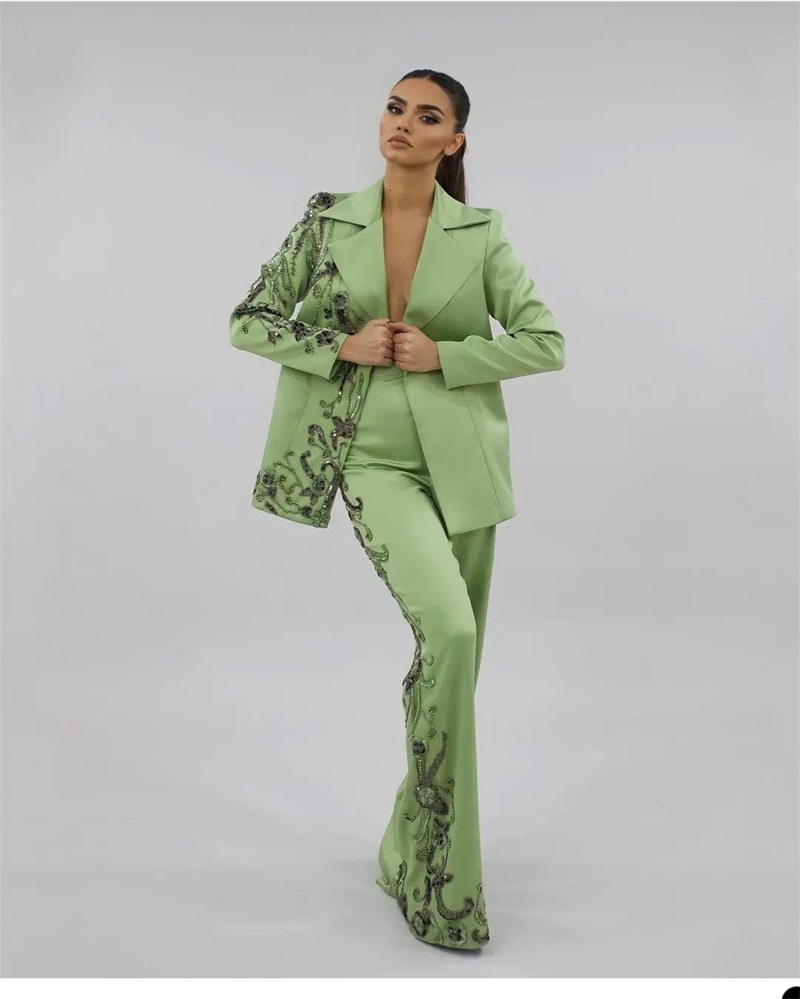 Setelan pakaian wanita Satin h - Women'S Green Formal Wear ulasan dan harga