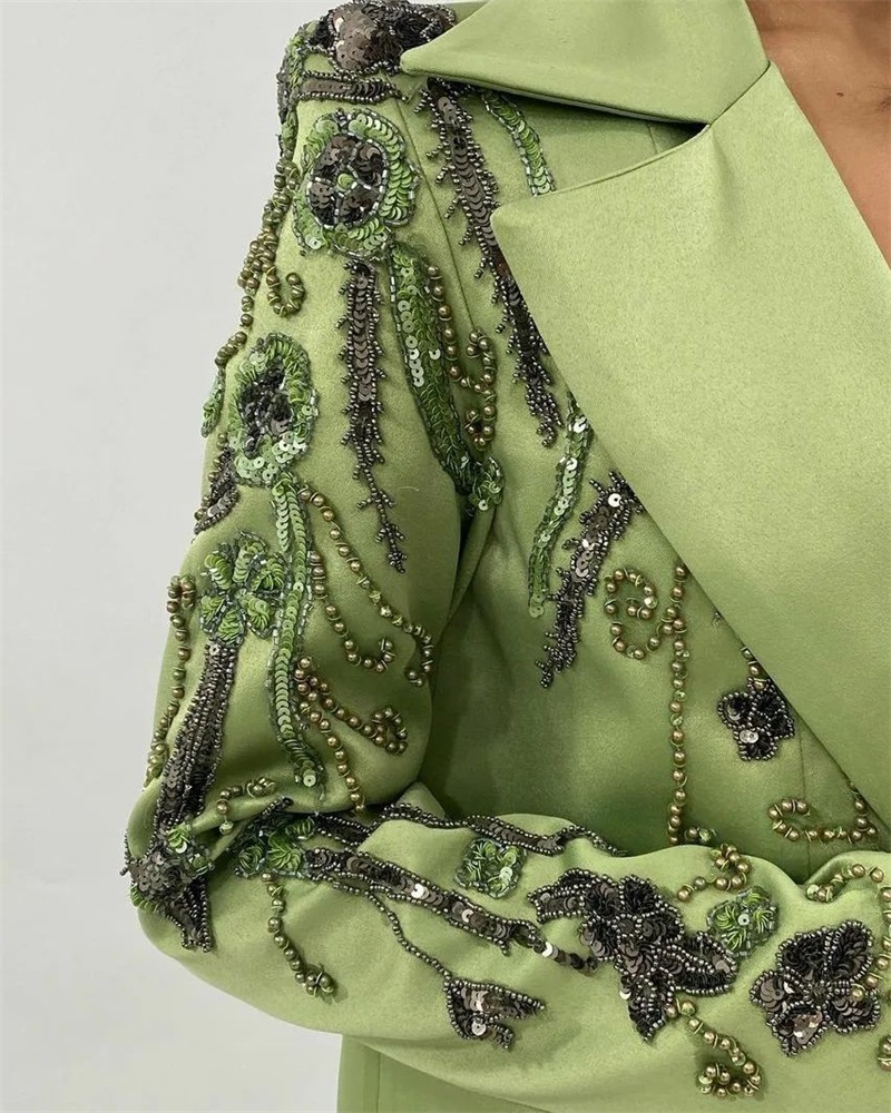 Setelan pakaian wanita Satin h - Women'S Green Formal Wear ulasan dan harga