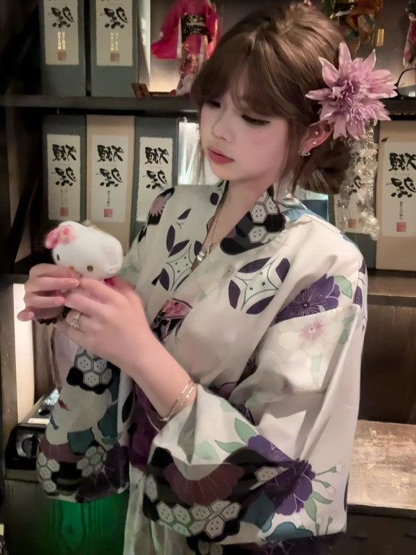 Kimono Mandi Tradisional Warna - Japanese Women Formal Wear ulasan dan harga